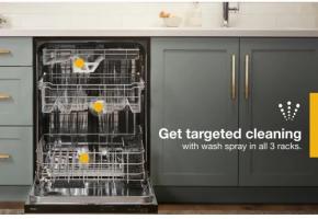 Fingerprint Resistant Dishwasher with 3rd Rack & Large Capacity