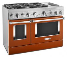 KitchenAid® 48'' Smart Commercial-Style Dual Fuel Range with Griddle