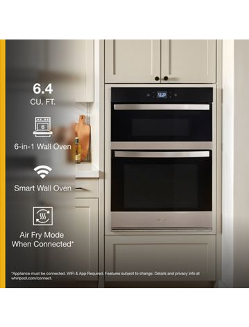 6.4 Total Cu. Ft. Combo Wall Oven with Air Fry When Connected