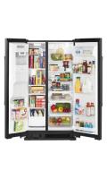 36-Inch Wide Side-by-Side Refrigerator with Exterior Ice and Water Dispenser - 25 Cu. Ft.