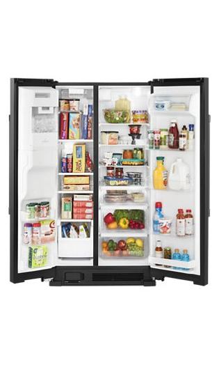 36-Inch Wide Side-by-Side Refrigerator with Exterior Ice and Water Dispenser - 25 Cu. Ft.