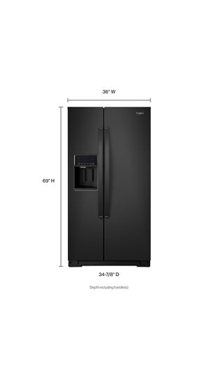 36-inch Wide Side-by-Side Refrigerator - 28 cu. ft.