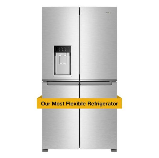 36-Inch Counter Depth 4 Door Refrigerator with Ice Maker in Door