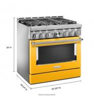 KitchenAid® 36'' Smart Commercial-Style Gas Range with 6 Burners