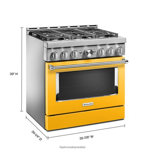 KitchenAid® 36'' Smart Commercial-Style Gas Range with 6 Burners