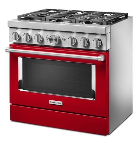 KitchenAid® 36'' Smart Commercial-Style Dual Fuel Range with 6 Burners