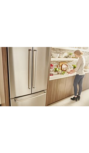 20 cu. ft. 36-Inch Width Counter-Depth French Door Refrigerator with Interior Dispensev