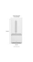 22 cu. Ft. 33-Inch Width Standard Depth French Door Refrigerator with Interior Dispense and PrintShield™ Finish
