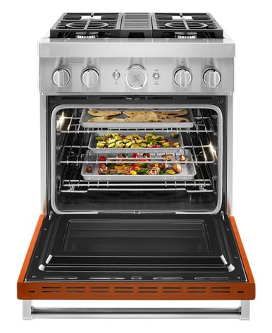 KitchenAid® 30'' Smart Commercial-Style Dual Fuel Range with 4 Burners