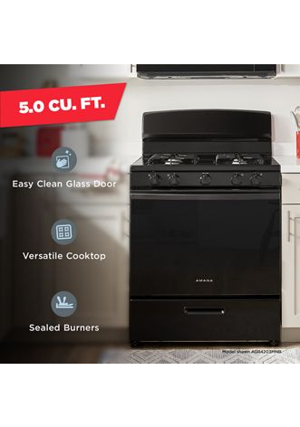 Amana® 30-inch Gas Range with Easy-Clean Glass Door