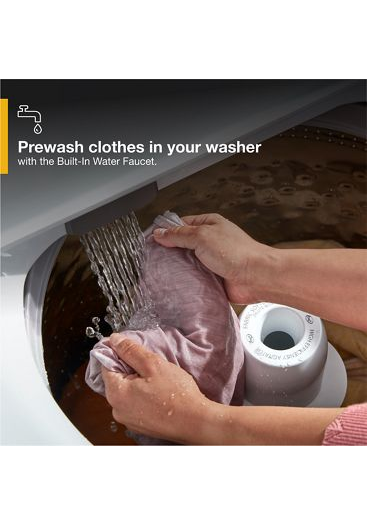 4.5 Cu. Ft. Top Load Agitator Washer with Built-In Faucet