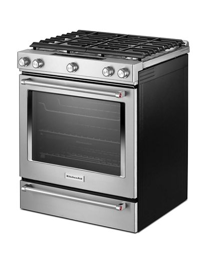 30-Inch 5 Burner Gas Convection Slide-In Range with Baking Drawer