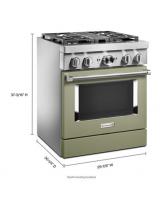 KitchenAid® 30'' Smart Commercial-Style Dual Fuel Range with 4 Burners