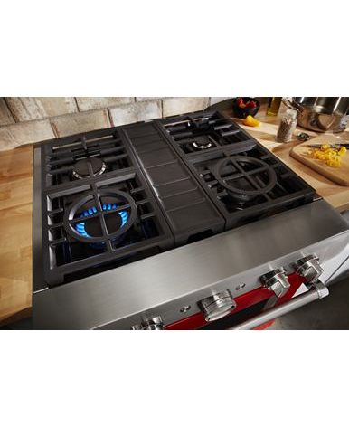 KitchenAid® 30'' Smart Commercial-Style Dual Fuel Range with 4 Burners