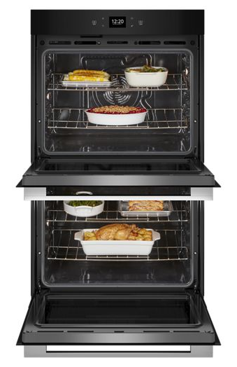 10.0 Total Cu. Ft. Double Wall Oven with Air Fry When Connected.