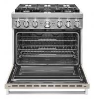 KitchenAid® 36'' Smart Commercial-Style Dual Fuel Range with 6 Burners