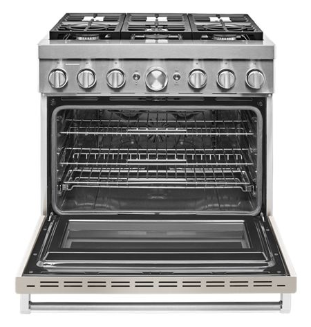 KitchenAid® 36'' Smart Commercial-Style Dual Fuel Range with 6 Burners