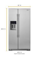 36-inch Wide Contemporary Handle Counter Depth Side-by-Side Refrigerator - 21 cu. ft.