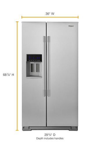 36-inch Wide Contemporary Handle Counter Depth Side-by-Side Refrigerator - 21 cu. ft.