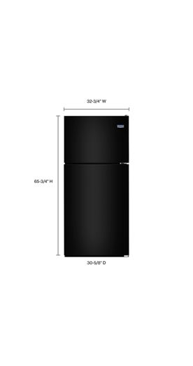 33-Inch Wide Top Freezer Refrigerator with PowerCold® Feature- 21 Cu. Ft.
