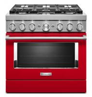 KitchenAid® 36'' Smart Commercial-Style Dual Fuel Range with 6 Burners
