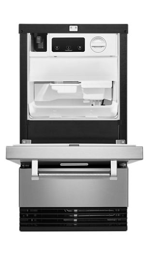 KitchenAid® 18'' Automatic Ice Maker with PrintShield™ Finish.
