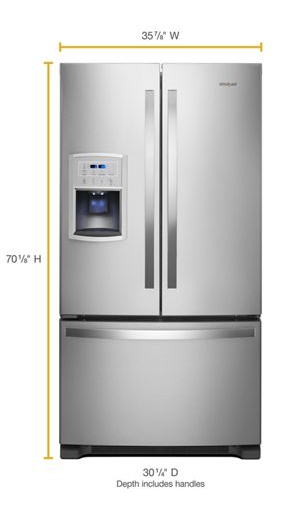 36-inch Wide Counter Depth French Door Refrigerator - 20 cu. ft.