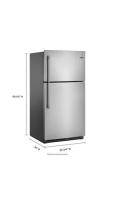 33-Inch Wide Top Freezer Refrigerator with EvenAir™ Cooling Tower- 21 Cu. Ft.