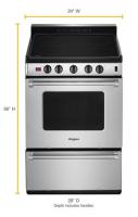 24-inch Freestanding Electric Range with Upswept SpillGuard™ Cooktop