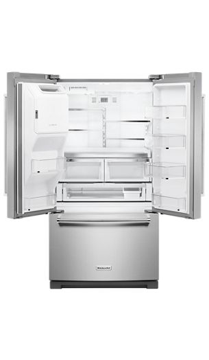 26.8 cu. ft. 36-Inch Width Standard Depth French Door Refrigerator with Exterior Ice and Water and PrintShield™ finish