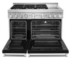  KitchenAid® 48'' Smart Commercial-Style Gas Range with Griddle