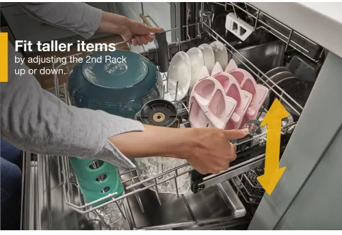 Fingerprint Resistant Dishwasher with 3rd Rack & Large Capacity
