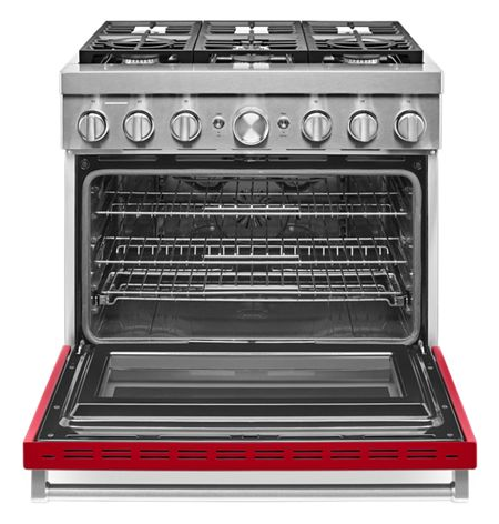 KitchenAid® 36'' Smart Commercial-Style Dual Fuel Range with 6 Burners