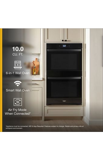 10.0 Total Cu. Ft. Double Wall Oven with Air Fry When Connected