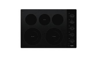 30-inch Electric Ceramic Glass Cooktop with Two Dual Radiant Elements