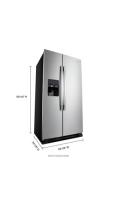33-inch Side-by-Side Refrigerator with Dual Pad External Ice and Water Dispenser