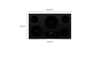 36-inch Electric Ceramic Glass Cooktop with Triple Radiant Element