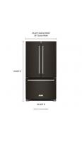 20 cu. ft. 36-Inch Width Counter-Depth French Door Refrigerator with Interior Dispensev