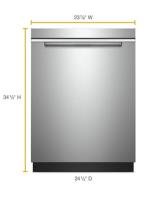 Stainless Steel Tub Pocket Handle Dishwasher with TotalCoverage Spray Arm