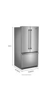 33-Inch Wide French Door Refrigerator with Water Dispenser - 22 Cu. Ft