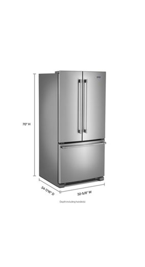 33-Inch Wide French Door Refrigerator with Water Dispenser - 22 Cu. Ft
