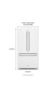 20 cu. ft. 36-Inch Width Counter-Depth French Door Refrigerator with Interior Dispensev