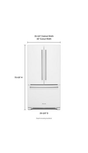 20 cu. ft. 36-Inch Width Counter-Depth French Door Refrigerator with Interior Dispensev