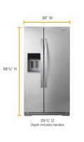 36-inch Wide Counter Depth Side-by-Side Refrigerator - 21 cu. ft.