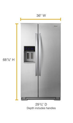 36-inch Wide Counter Depth Side-by-Side Refrigerator - 21 cu. ft.