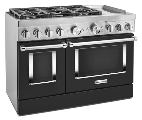 KitchenAid® 48'' Smart Commercial-Style Dual Fuel Range with Griddle