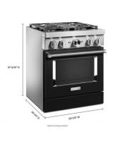 KitchenAid® 30'' Smart Commercial-Style Dual Fuel Range with 4 Burners