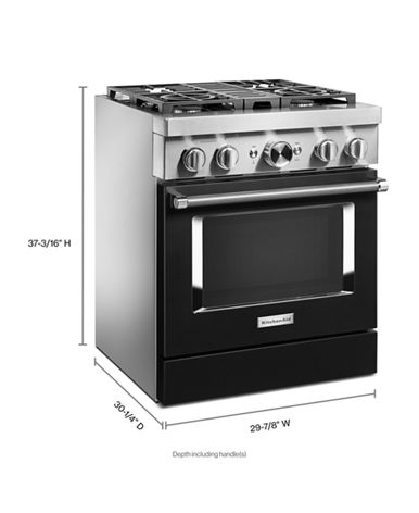 KitchenAid® 30'' Smart Commercial-Style Dual Fuel Range with 4 Burners