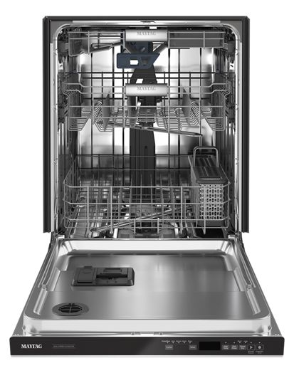 Top control dishwasher with Third Level Rack and Dual Power Filtration.