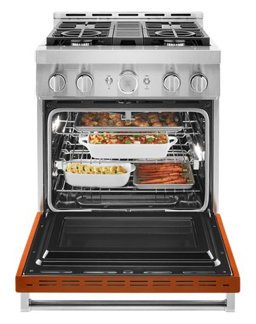 KitchenAid® 30'' Smart Commercial-Style Gas Range with 4 Burners